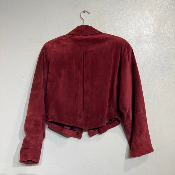 La Squadra Monte Carlo Red Suede Leather Jacket Sz M - Picture 9 of 12